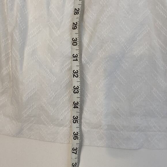 Anne Klein Lightweight Cotton Sleeveless Midi Dress Chevron Pattern EUC Sz 6 - Picture 12 of 12